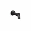 Kohler Wall-Mount Bath Spout With Diverter in Matte Black 35923-BL